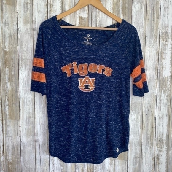 NCAA Tops - Auburn Blue & Orange Tee
